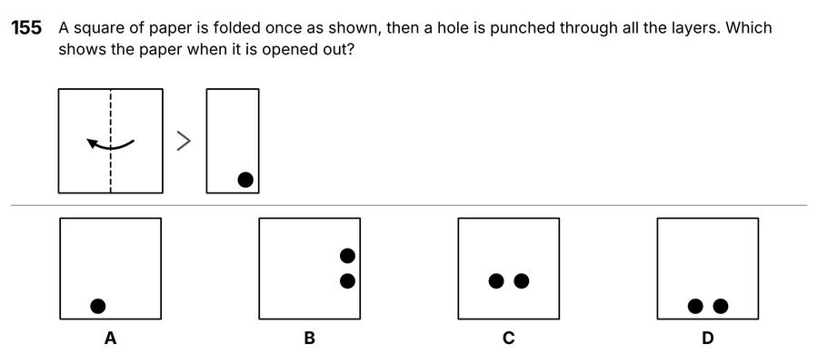 Question 155 from the book: paper folding.